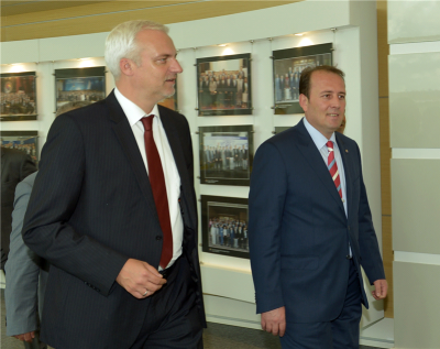 Alman Bakan Duin TOBB’da Karacan tarafından ağırlandı