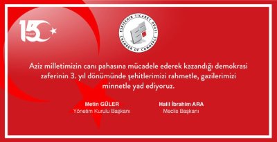 15 Temmuz Halkımızın Demokrasi Zaferidir