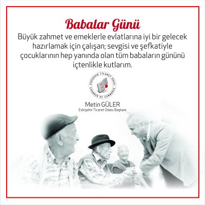 EVLATLARI İÇİN FEDAKARLIKTAN KAÇINMAYAN BABALARIN GÜNÜ KUTLU OLSUN
