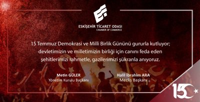 15 TEMMUZ MİLLİ BİRLİĞİMİZİN ZAFERİDİR