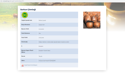 ETO SORKUN ÇÖMLEĞİ’Nİ DE TESCİL ETTİRDİ
